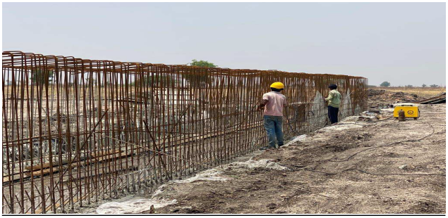 CH: 231+250 Reinforcement work is in progress 