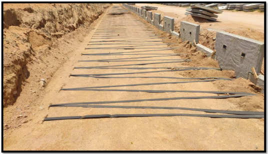 Rewall Erection under Process at Ch: 208+200