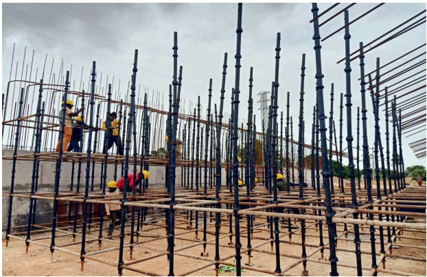  LVUP Slab Staging in progress @ Ch.203+831 