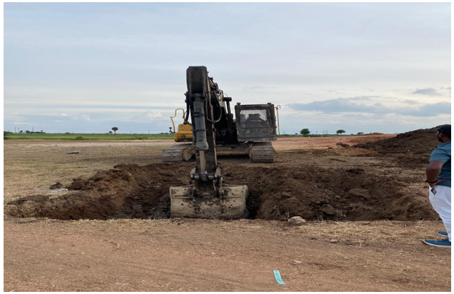 Excavation under process at Ch. 241+087