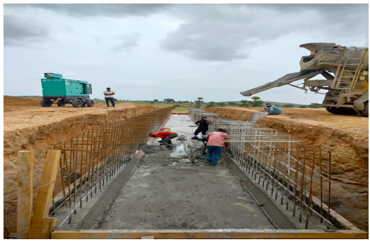 Box Culvert Raft Reinforcement Concreting @ Ch.211+407