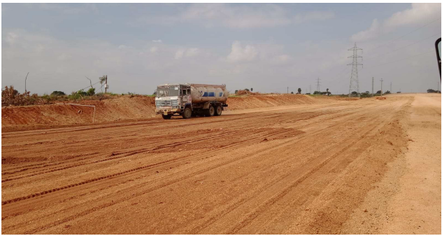 Subgrade top layer at Ch.218+500 