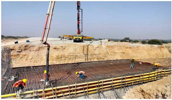 MNB Slab Staging Work at Ch:206+350