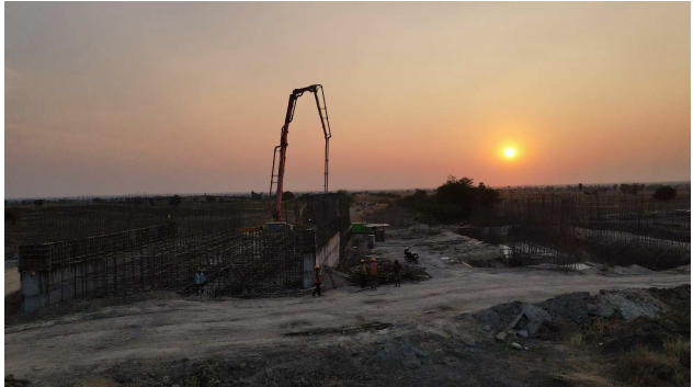 MNB concrete work in progress at Km. 236+836
