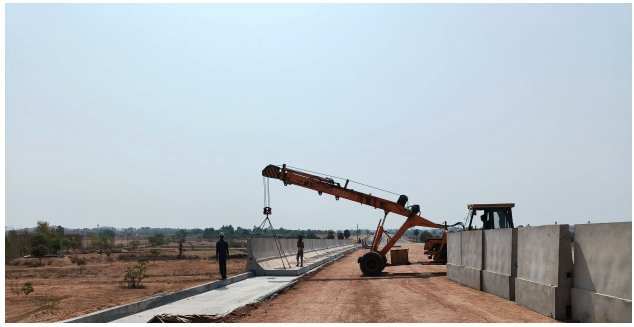 Erection of Friction Slab and Crash Barrier at Ch.207+000 to 207+200 