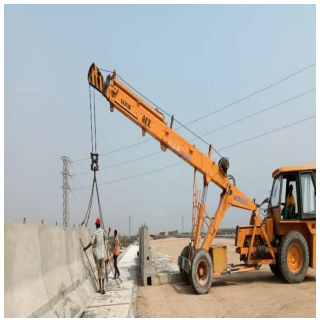 Friction Slab and Crash Barrier Erection at Ch. 207+900