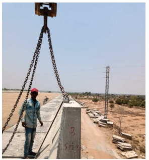 Friction Slab and Crash Barrier Erection at Ch. 207+900