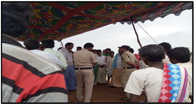 Farmers stopped the work due to arbitration issues from Km. 219+300 to Km. 223+600
