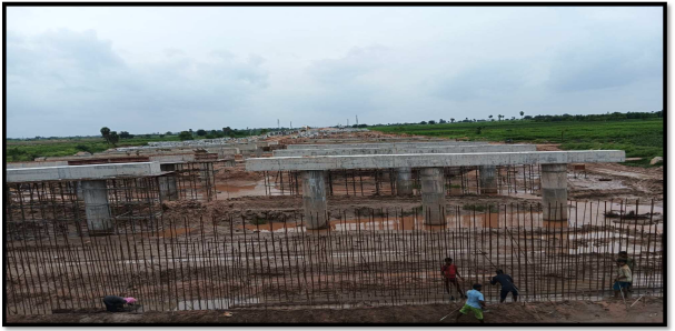 Major Bridge Abutment work in Progress at Ch 241+140