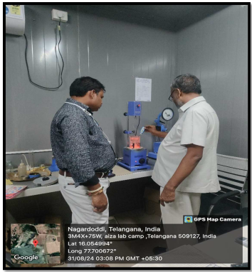 Conducting Laborite test in presence of Independent Engineer
