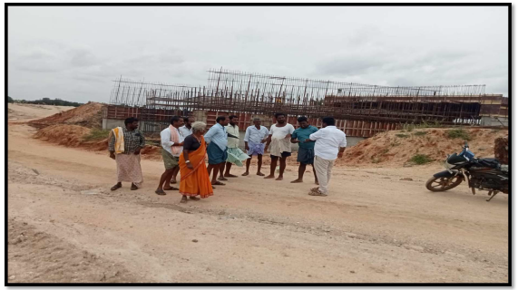 Farmers Stopped the Work due to Arbitration Issues  From Ch. 219 + 300 to Ch. 223+600
