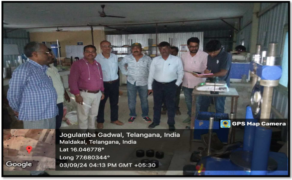  Conducting Laborite test in presence of NHAI-Manager and Independent Engineer 