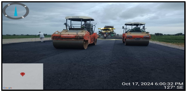  DBM Layer Rolling Work in Progress at Ch. 236+400 