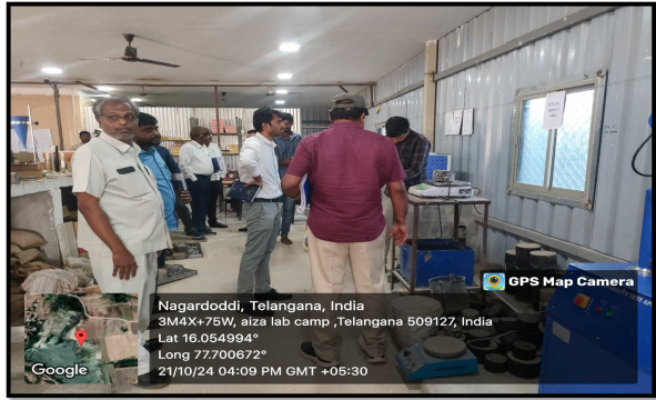 Conducting Laborite test in presence of NHAI-Manager and Independent Engineer 