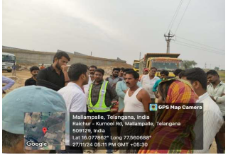 PIU representative discussing with Farmers Protections and Work Hampered