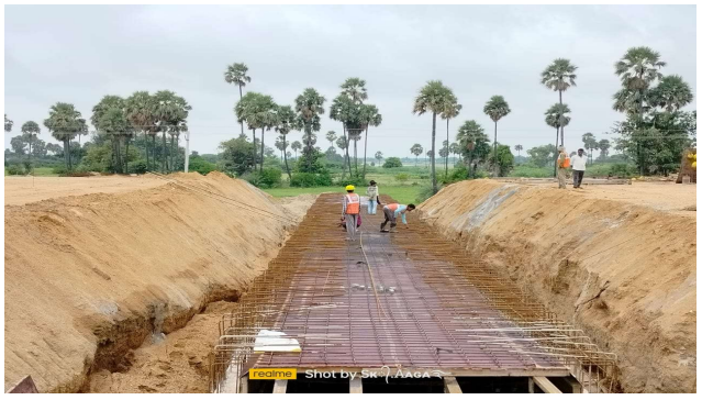 Box Culvert Slab under Process at Ch:210+155