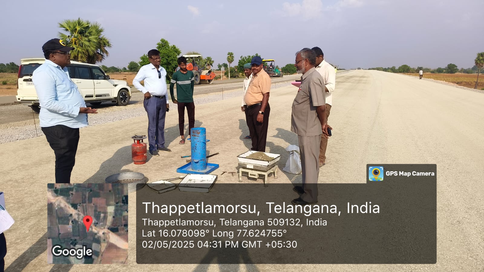 Ch. 222+650 to 222+999 RHS WMM Top Layer FDD Testing during TL monthly inspection