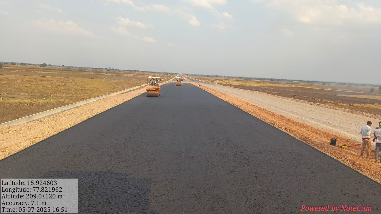 DBM 1st Layer Laying & Rolling Continue at Ch. 249.830 to 250.110 Lhs
