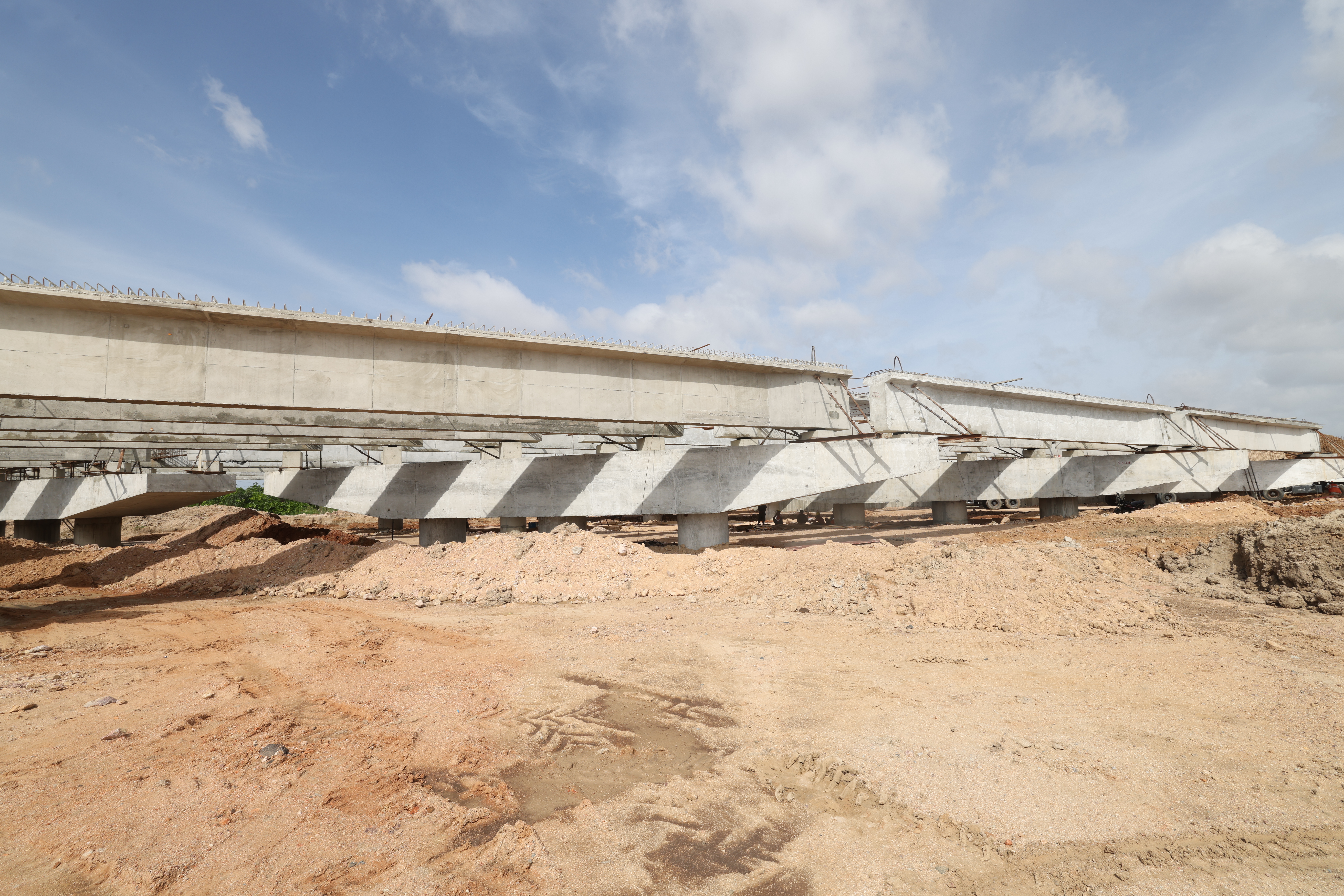 RCC Girder Erection completed at Ch 225+794 Minor Bridge