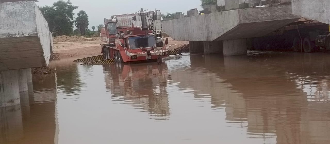 Delay in RCC Girder Erection due to Heavy Rainfall