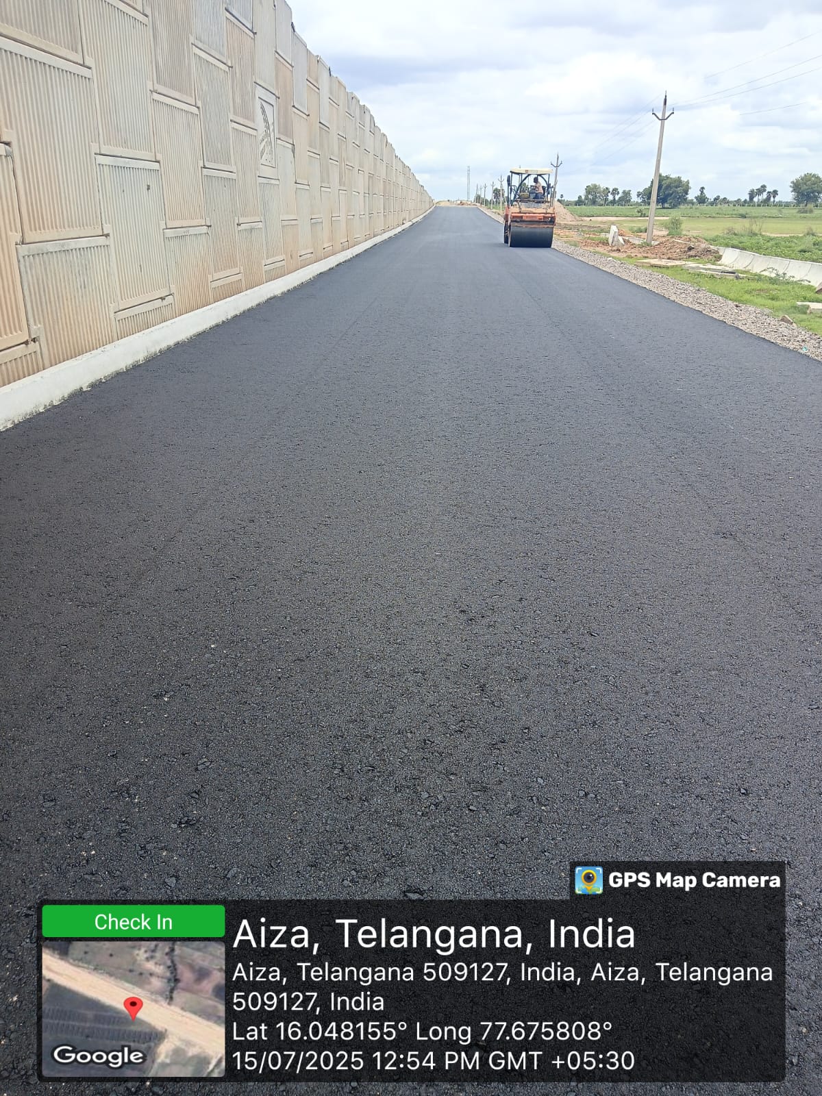 DBM Laying for Slip Road at Ch 229+150 RHS 